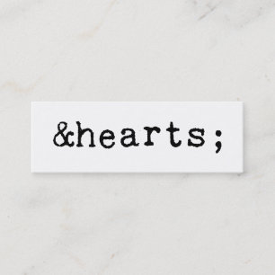 Carte De Visite Mini Coeurs en HTML