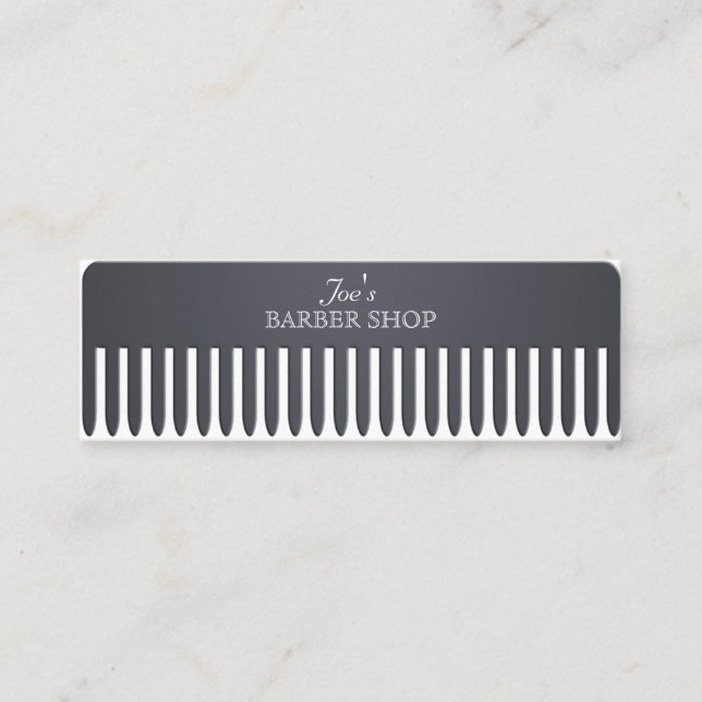Carte De Visite Mini Coiffeur peigne drôle couverture professionnelle (Devant)