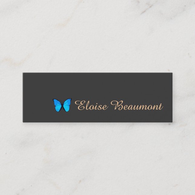 Carte De Visite Mini Colbalt Blue Butterfly Nature (Devant)