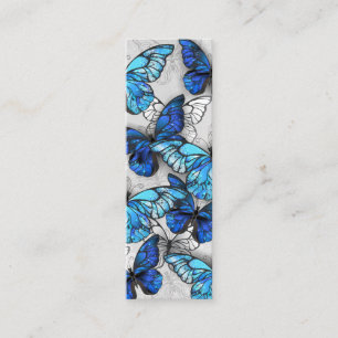 Carte De Visite Mini Composition des White and Blue Butterflies