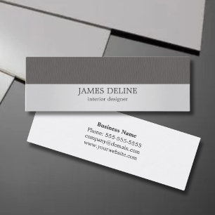 Carte De Visite Mini Concepteur d'intérieur texture gris argenté modern