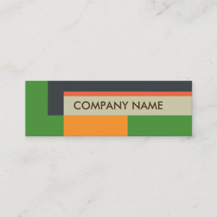 Carte De Visite Mini Conception de bloc Mini BC, gris vert