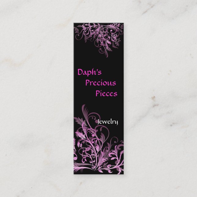 Carte De Visite Mini Conception précieuse d'Étiquette-coutume des (Devant)