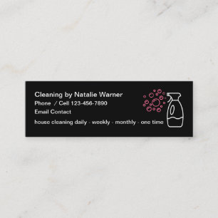 Carte De Visite Mini Conception simple de service mignon de nettoyage