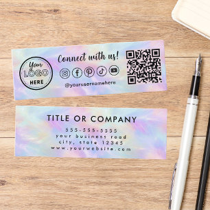 Carte De Visite Mini Connectez-Vous Avec Les Médias Sociaux Américains 