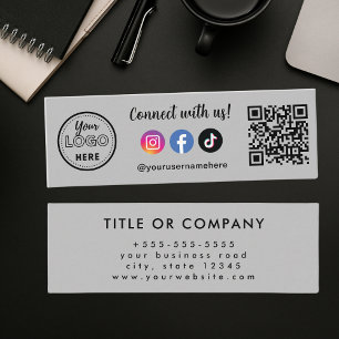Carte De Visite Mini Connectez-vous avec nous Instagram Facebook Tiktok