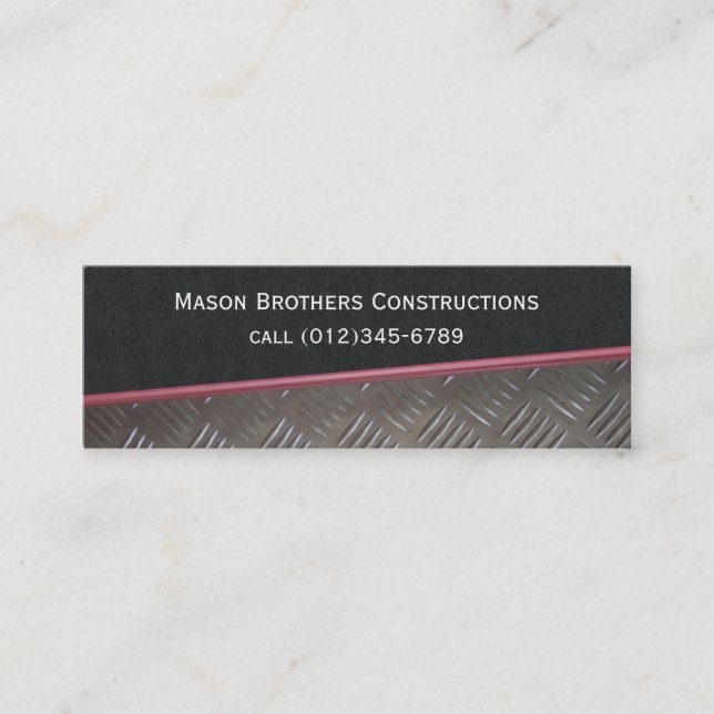 Carte De Visite Mini construction (Devant)