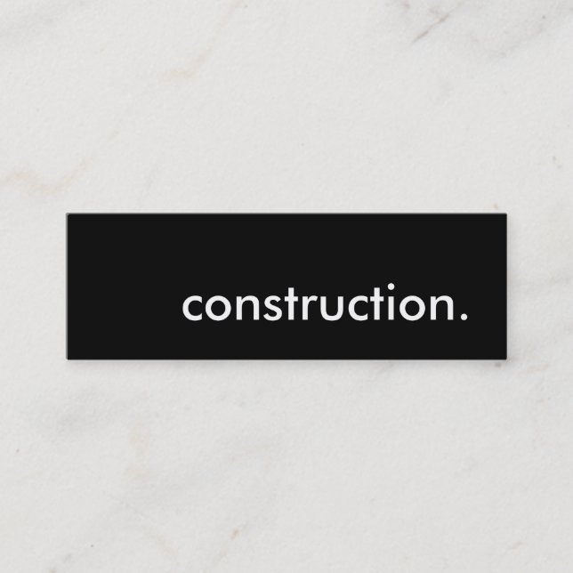 Carte De Visite Mini construction. (Devant)