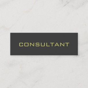 Carte De Visite Mini Consultant en gris clair mince