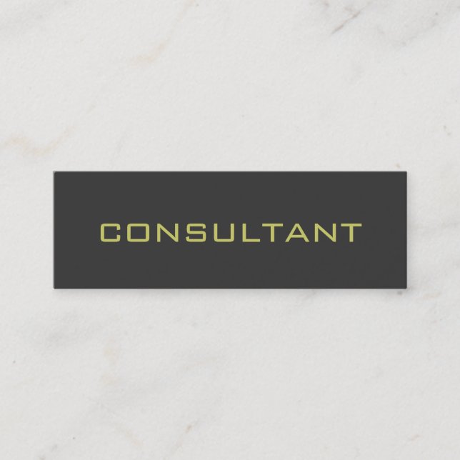 Carte De Visite Mini Consultant en gris clair mince (Devant)