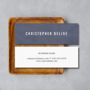 Carte De Visite Mini Consultant professionnel minimaliste bleu blanc