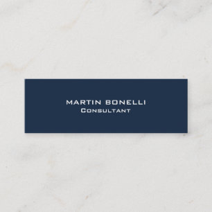 Carte De Visite Mini Consultant spécial unique clair de Navy Blue