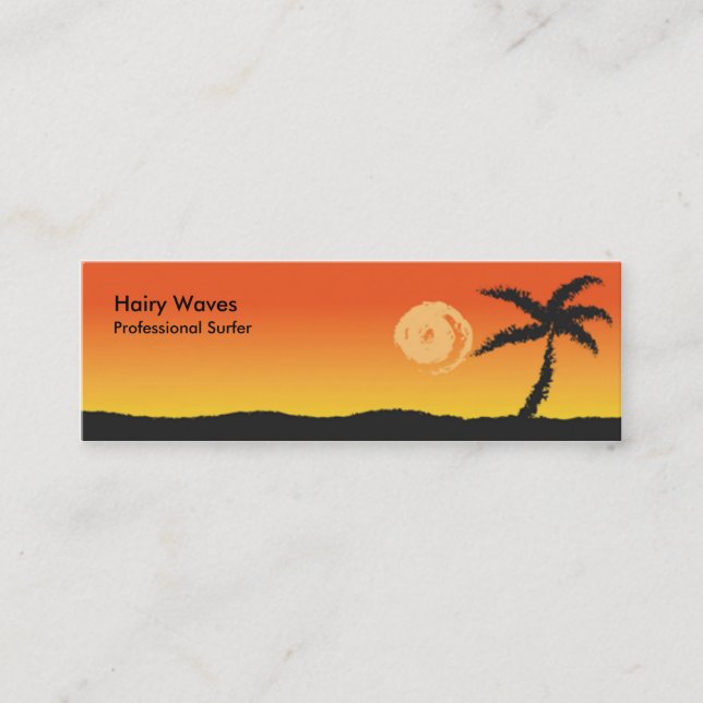 Carte De Visite Mini Coucher du soleil d'île (Devant)
