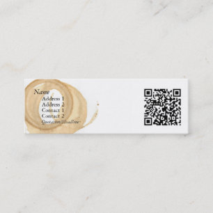 Carte De Visite Mini Coupe de café avec code QR