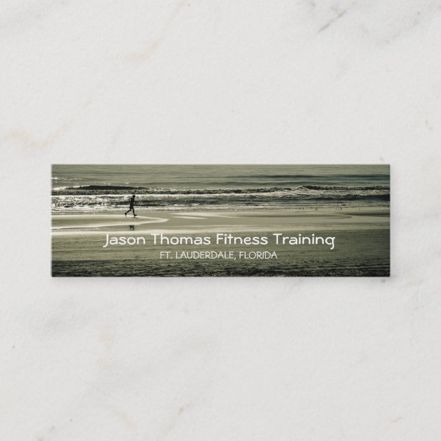 Carte De Visite Mini Coureur de plage (Devant)