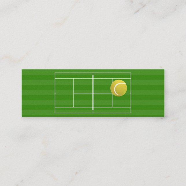 Carte De Visite Mini Court de tennis et balle de tennis (Devant)