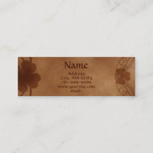 Carte De Visite Mini Coutume celtique élégante de parchemin de shamro