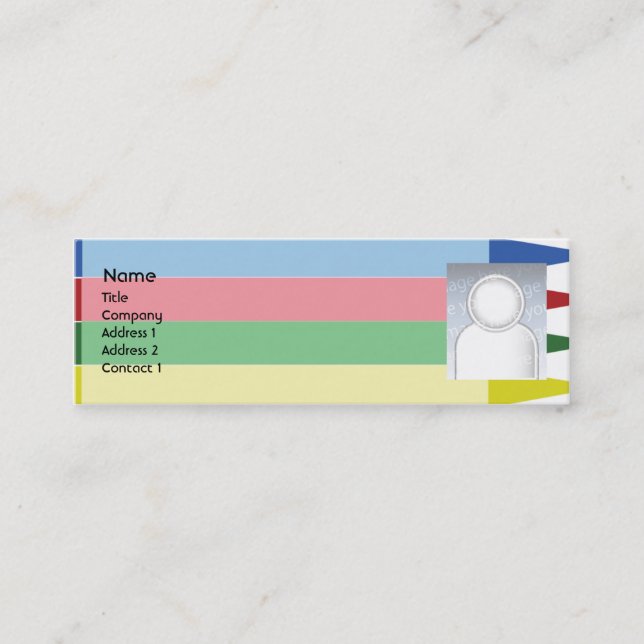 Carte De Visite Mini Crayons - maigres (Devant)