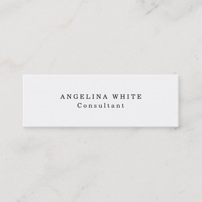 Carte De Visite Mini Créatif professionnel simple et blanc maigre (Devant)