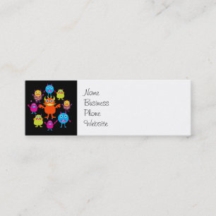 Carte De Visite Mini Créatures drôles mignonnes de partie de monstre en