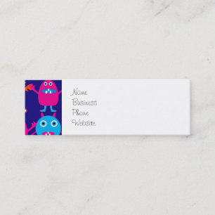 Carte De Visite Mini Créatures mignonnes de partie drôle de monstre sur