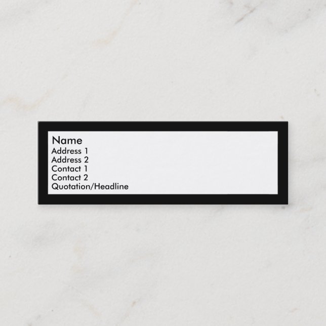 Carte De Visite Mini Créez votre propre (Devant)