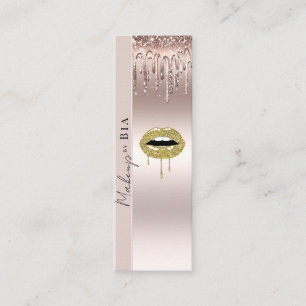 Carte De Visite Mini Creux rose Faux Parties scintillant gouttes de maq