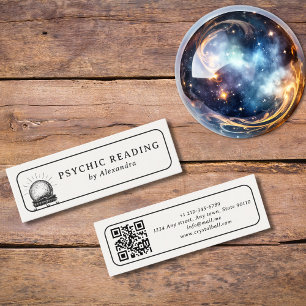 Carte De Visite Mini Crystal Ball Esoteric Psychic Moyen code QR