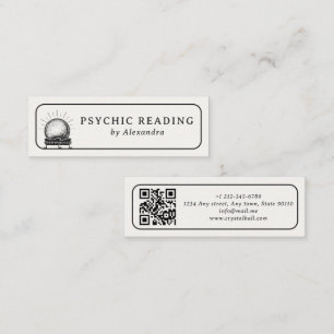 Carte De Visite Mini Crystal Ball Esoteric Psychic Moyen code QR