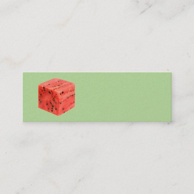 Carte De Visite Mini Cube d'origine frais de pastèque rouge sucrée (Devant)