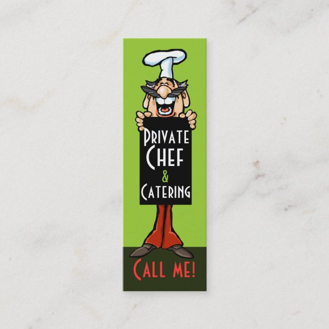 Carte De Visite Mini Cuisine italienne de approvisionnement de chef de (Devant)