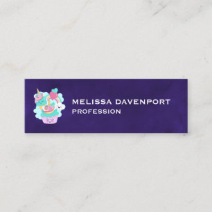 Carte De Visite Mini Cupcake mignonne et crème glacée joyeuse