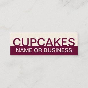 Carte De Visite Mini CUPCAKES en gras (personnalisable en couleur)