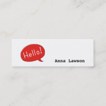 Cute et simple Hello ! Business