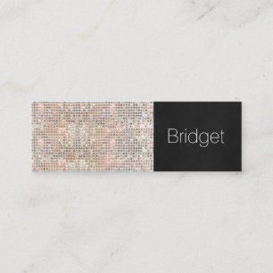 Carte De Visite Mini Cute Faux Sequins Beauté Maquillage Mode Artiste 3