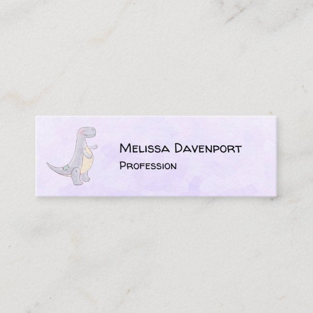 Carte De Visite Mini Cute Gray Tyrannosaure Rex Dinosaur Toy (Devant)