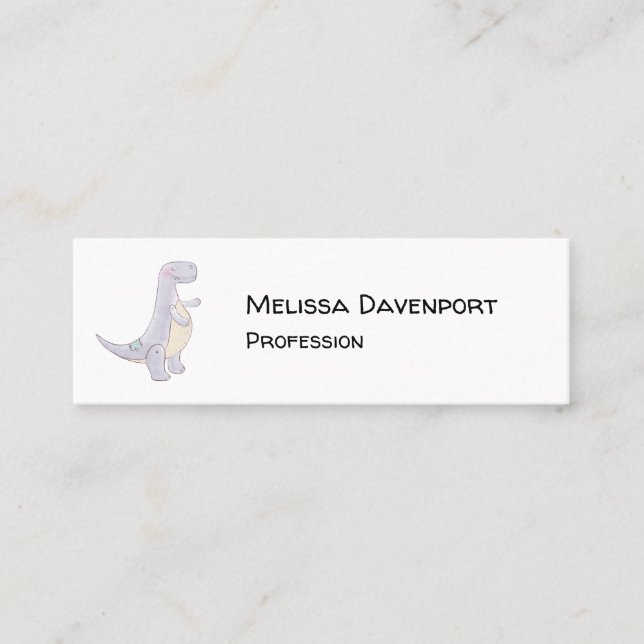 Carte De Visite Mini Cute Grey Tyrannosaurus Rex Dinosaur Toy Mini Busi (Devant)