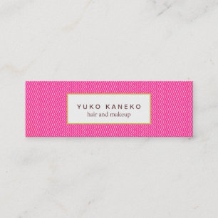 Carte De Visite Mini Cute Hot Rose subtle Chevron Motif Beauté