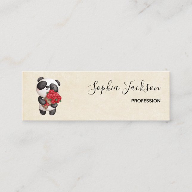 Carte De Visite Mini Cute Panda (Devant)
