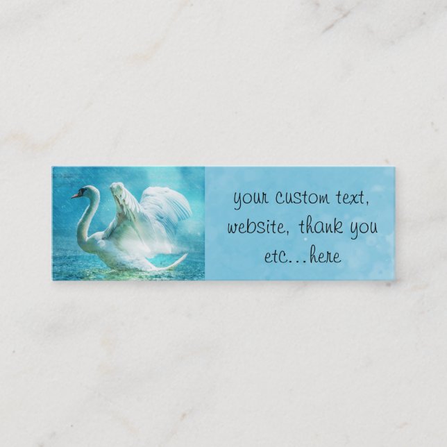 Carte De Visite Mini Cygne magique personnalisé pendant une douche d'ét (Devant)