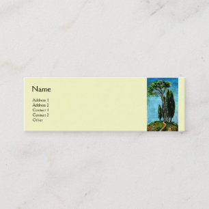CARTE DE VISITE MINI CYPRÈS ET PINS MÉDITERRANIEN EN TOSCANE
