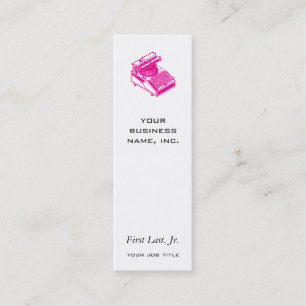 Carte De Visite Mini Dactylographiez le magenta de machine d'écriture
