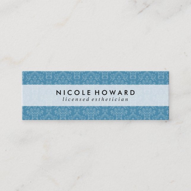 Carte De Visite Mini Damask Chic Motif (Devant)