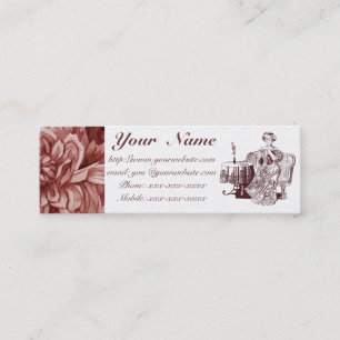 Carte De Visite Mini dame boit du thé