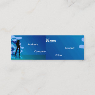Carte De Visite Mini Danseur dans le pourpre bleu