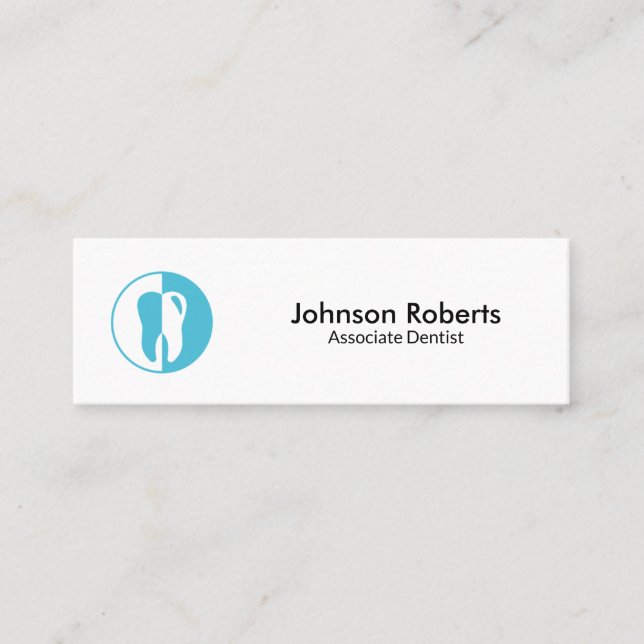 Carte De Visite Mini Dental clinique dentiste professionnel minimal (Devant)