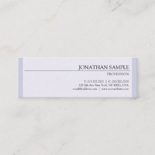 Carte De Visite Mini Design élégant moderne Glamor Plain Professional