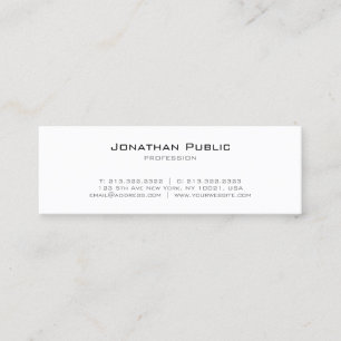 Carte De Visite Mini Design élégant Moderne Simple Simple Professionnel