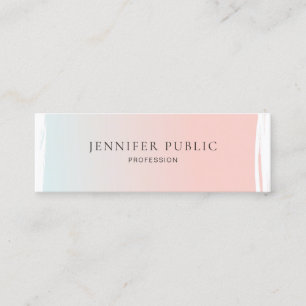 Carte De Visite Mini Design graphique moderne chic professionnel Plain