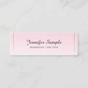 Carte De Visite Mini Design moderne glamour tendance Or rose luxueux